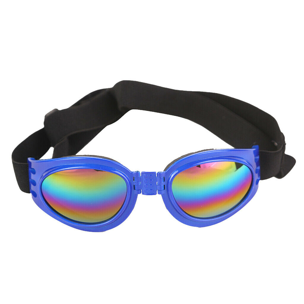 Foldable Adjustable Pet Dog Sunglasses UV Protection Eye Wear Protection Blue