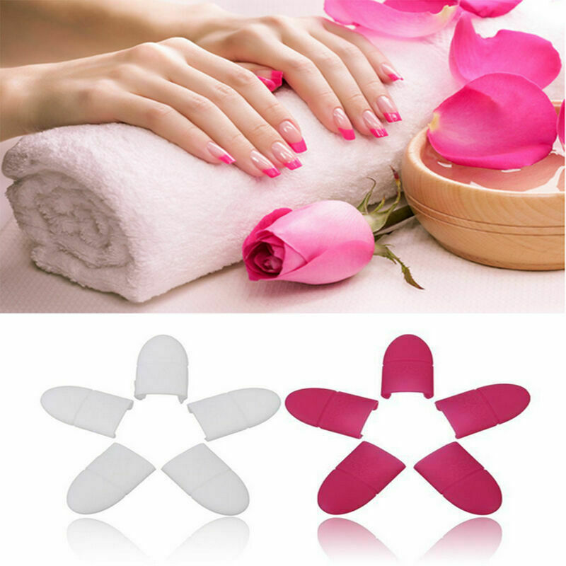 10PCS/Set Silicone Nail Soak Off UV Gel Art Polish Remover Wrap Clip Caps