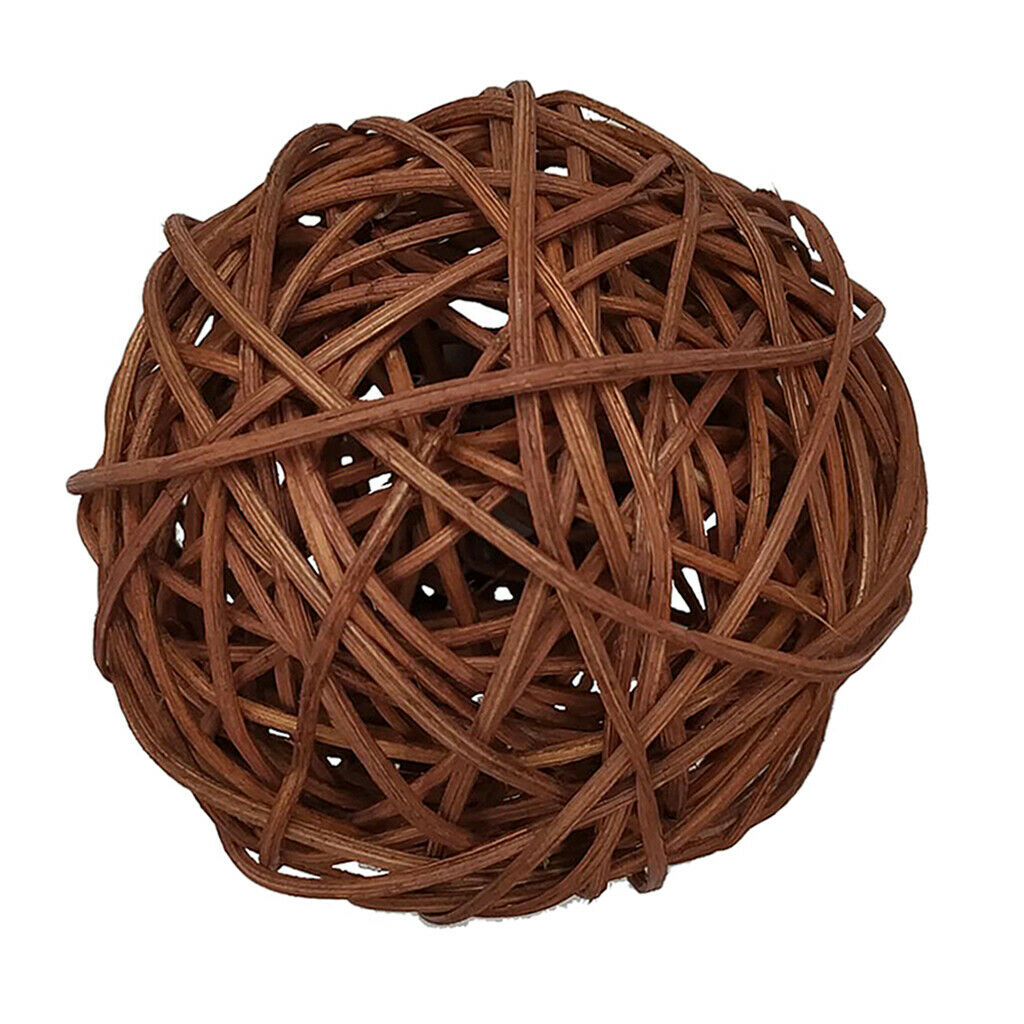Rattan Wicker Ball Coffee 10cm for Garden Wedding Party Home Decoration 10 cm