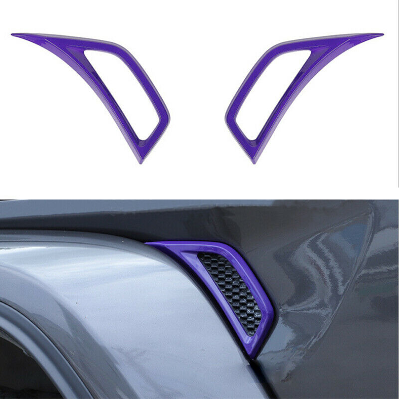 Pair Car Leaf Plate Air Inlet Vent Trim Cover Fit For Jeep Wrangler JL 2018-20