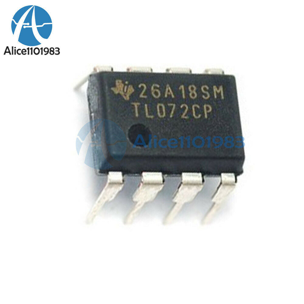 10PCS TL072 TL072CP DIP-8 LOW NOISE J-FET DUAL OP-AMP IC NEW