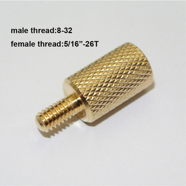 Solid Brass 12GA Bore Brushes 5/16" 26T Female Thread / 8-32 Male Thread