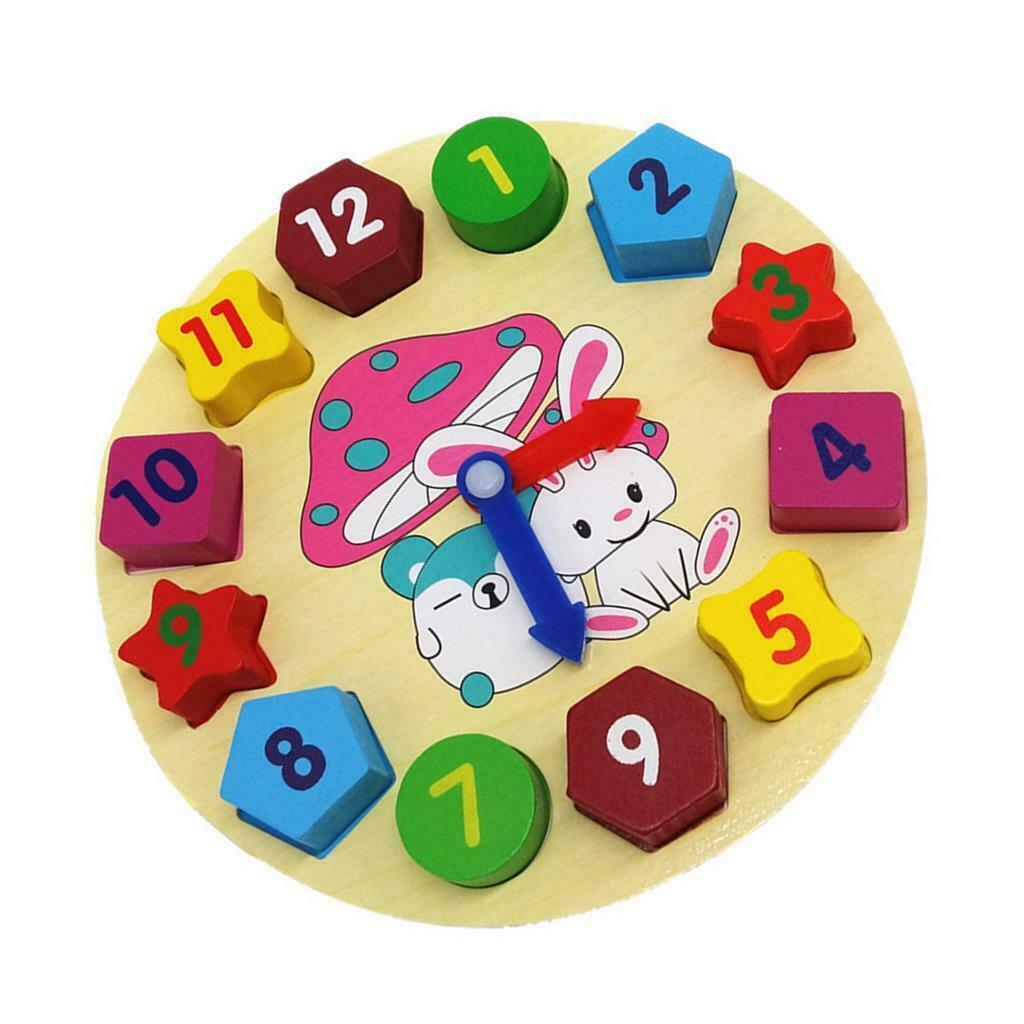 Montessori Educational Sorting Clock Puzzle Toys for Toddlers Baby Kids