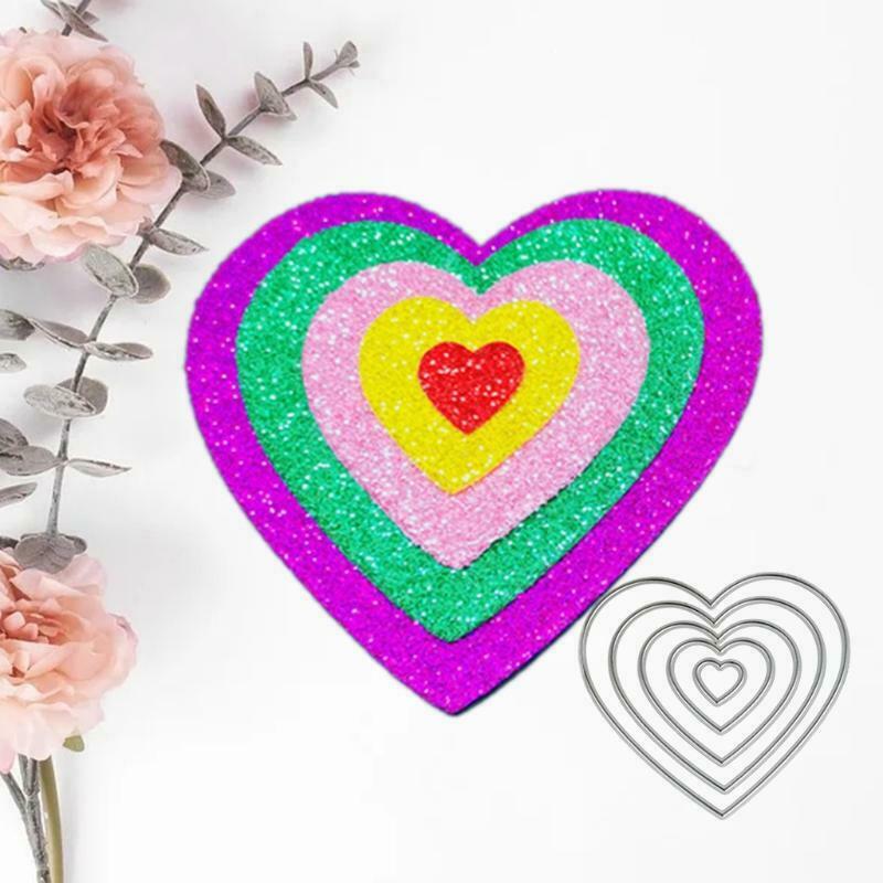 Heart-shaped Cutting Dies Set for Cards Scrapbooking and Stamps