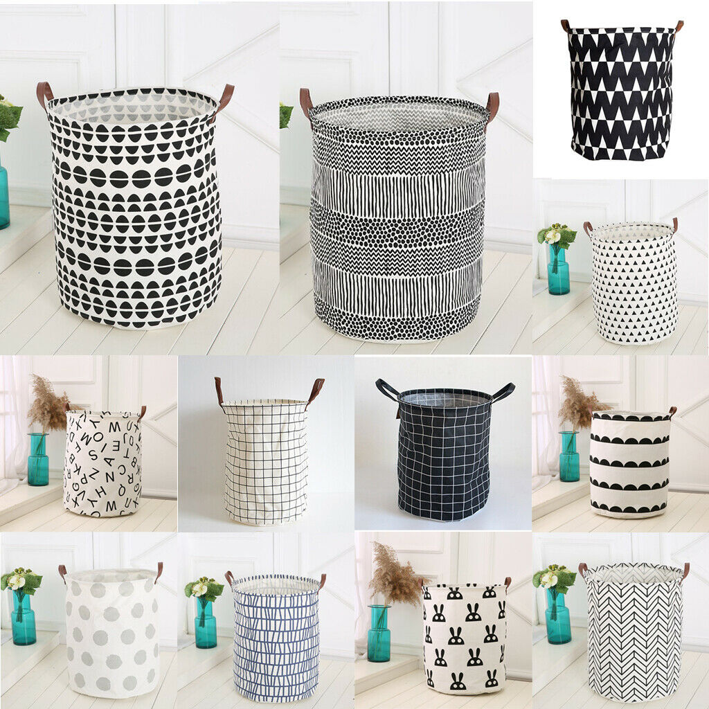 Collapsible Storage Basket Clothes Laundry Hamper Toys Bucket Organizer 01