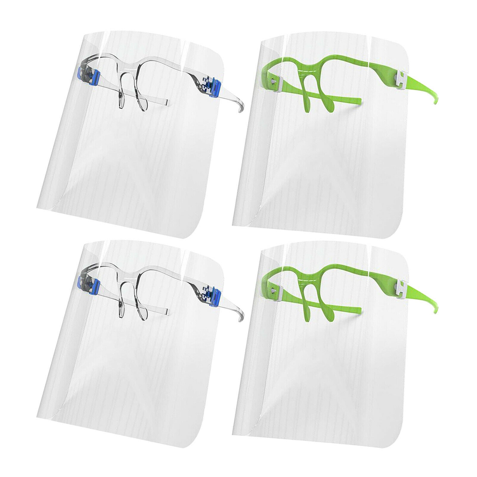4Pcs Safety Full Face Shield Protection Reusable Visor Hat Anti-Spitting