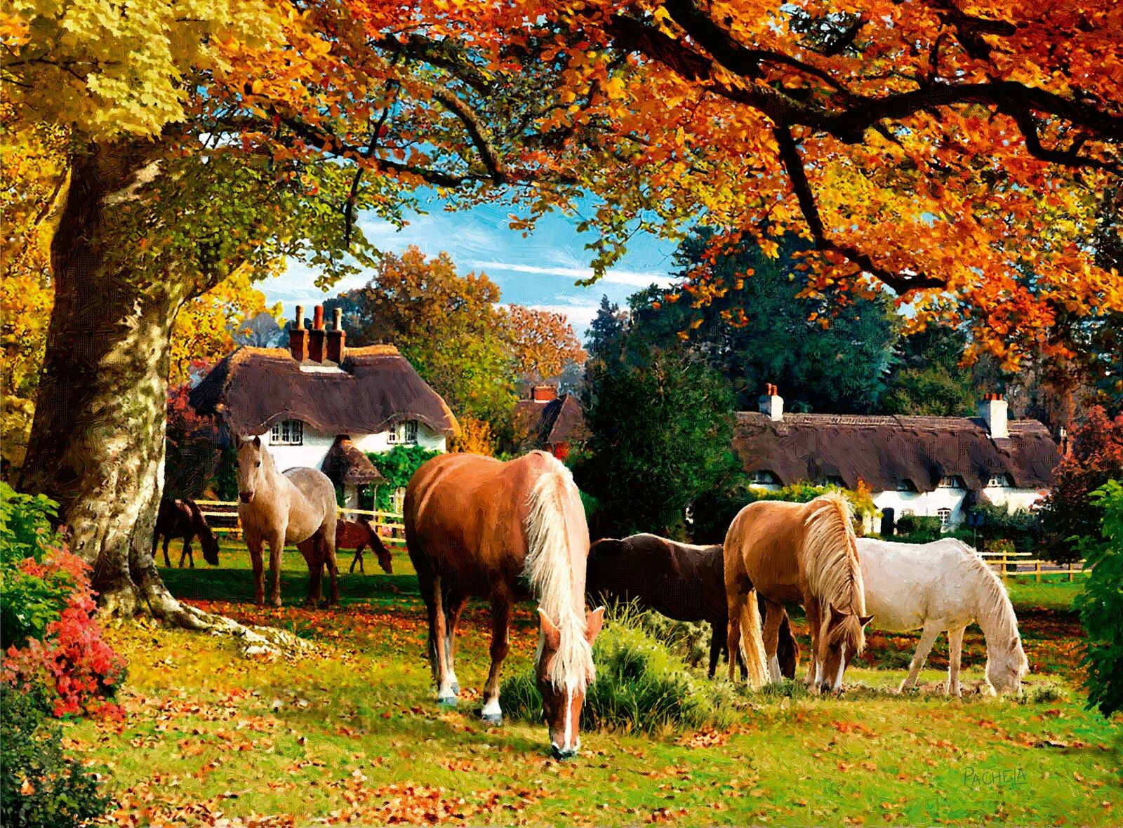 14081 Ravensburger Picturesque Hampshire Jigsaw Puzzle 2x 500pc Age 10 Years+