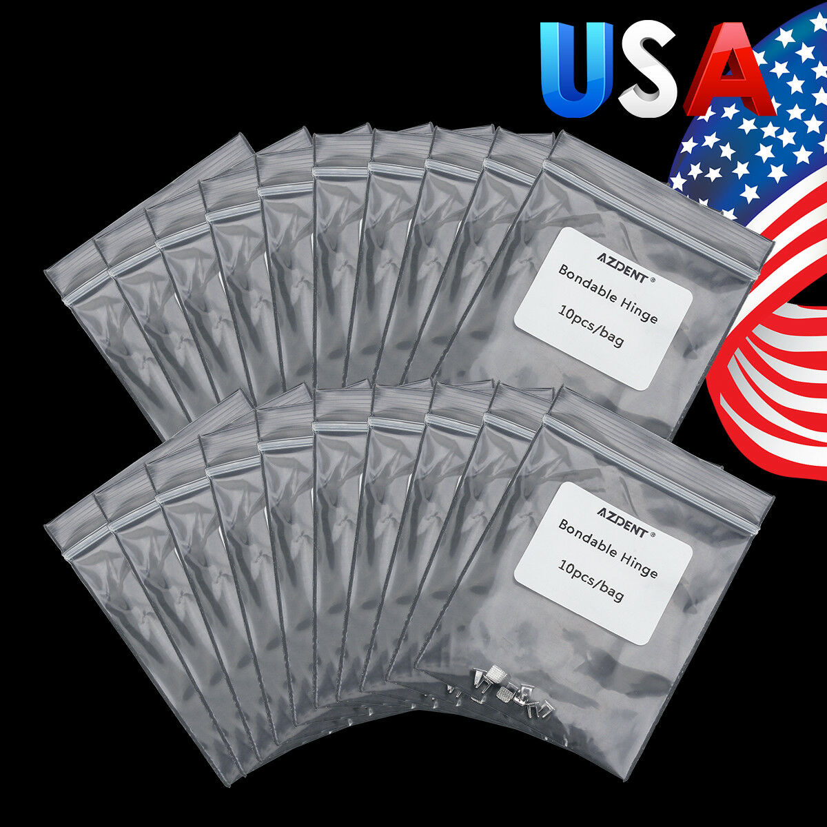 20 Pack Dental Orthodontic Bite Turbos Opener Teeth Tongue Bondable Hinge Button