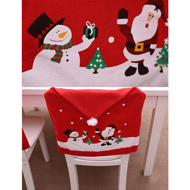 Christmas decors chair covers dining seat santa claus home party decor cl.l8