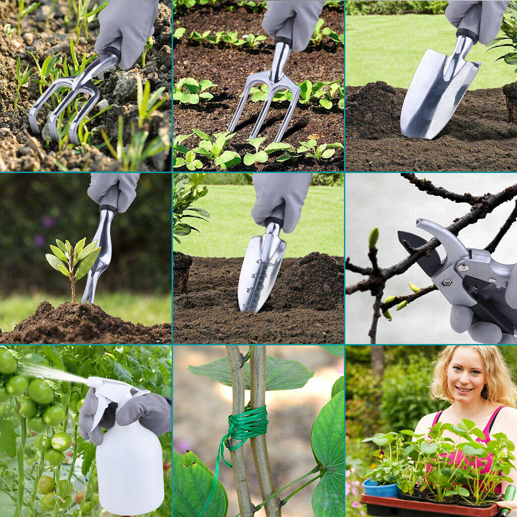 1Set Garden Tool Set with Protective Gardening Gloves Heavy Duty Gardening Work