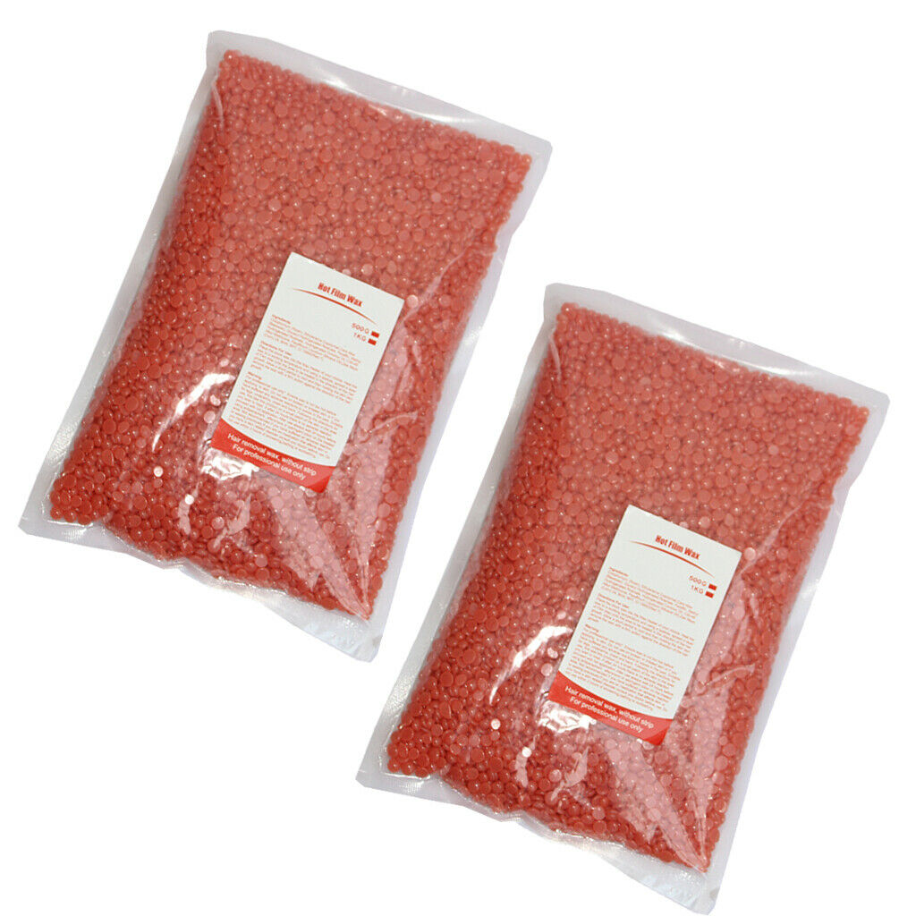 1KG Hard Wax Bean Hair Removal Bikini Depilatory No Strip Pellet Strawberry