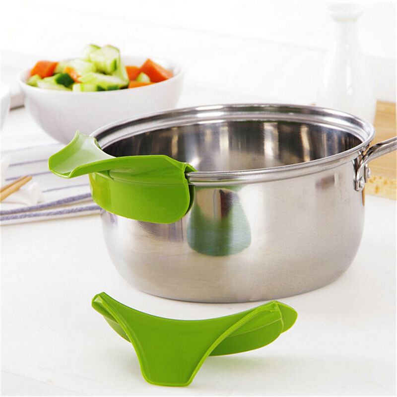 Silicone Slip On Pour Spout Bowls Pots & Pans,Drip Free Easy Pouring Kitch.l8