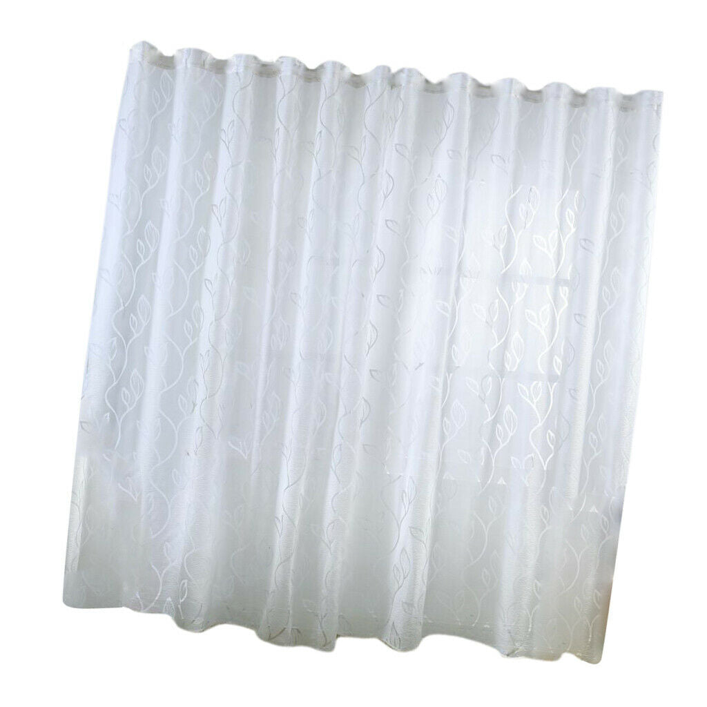Hanging Curtain Flat Window Gauze Curtain Back Tab Curtain Divider White