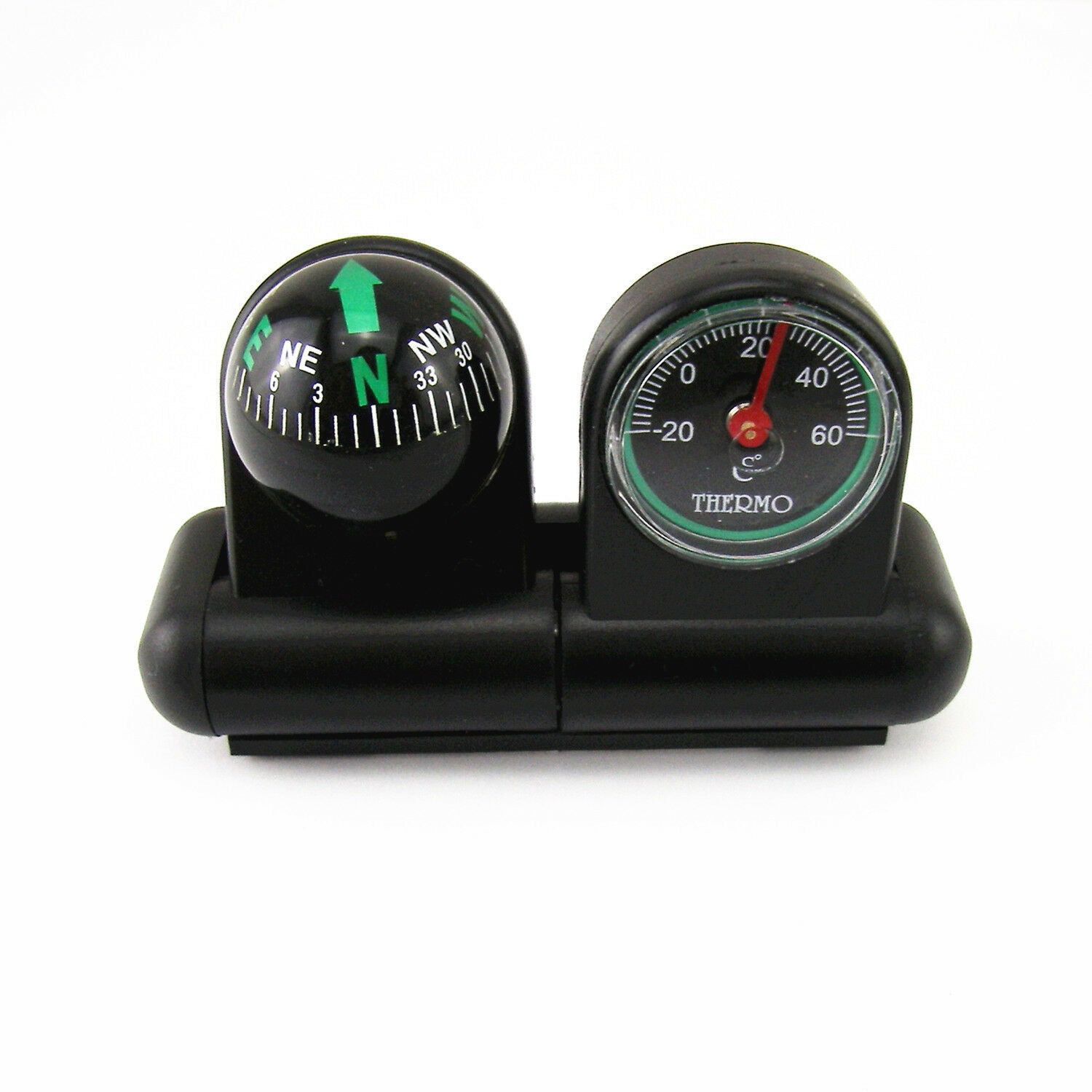2in1 Mini Removable Car Compass Thermometer Adhesive Van Truck Vehicle Universal