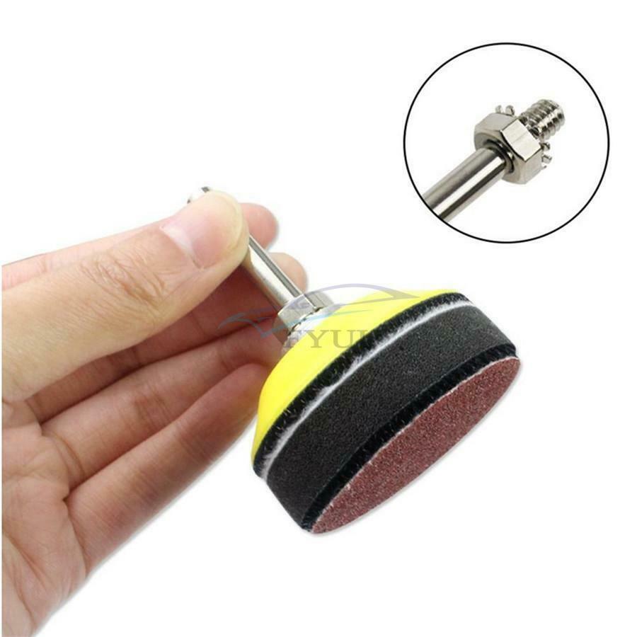 1 Set of Sanding Disc Sandpaper Hook Loop Sander +M6 Drill Bit + Backing Plate