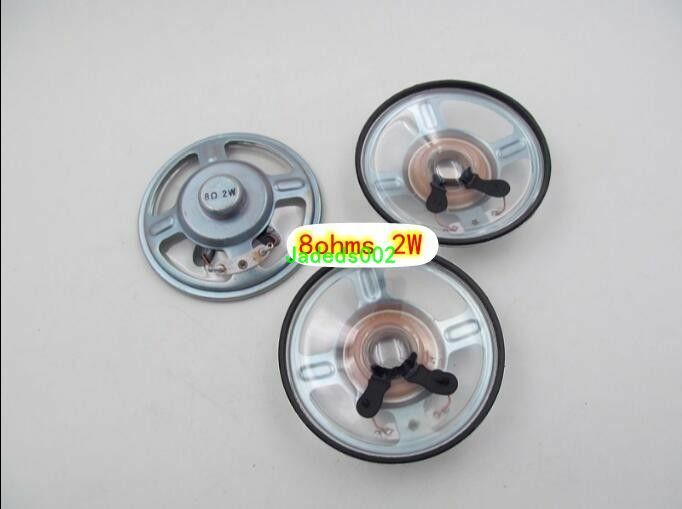 2pcs 76MM 8ohm 8Ω 2W Speaker Loudspeaker transparent Waterproof Audio Parts
