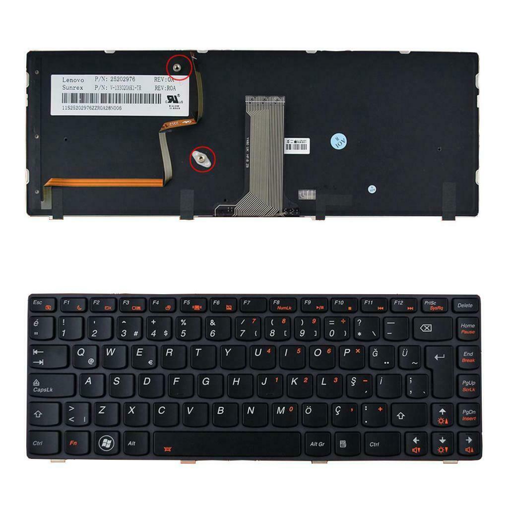 For Lenovo IdealPad Y480 Y485 Y480A Y480N Turkish Layout Keyboard + Backlit