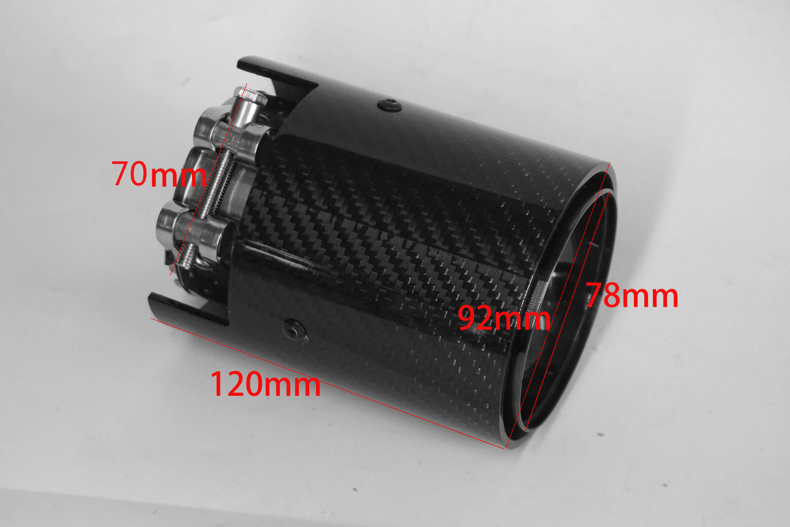 70MM Glossy Real Carbon Fiber Exhaust tip For M Performance M2 F87 M3 F80 M4 F82
