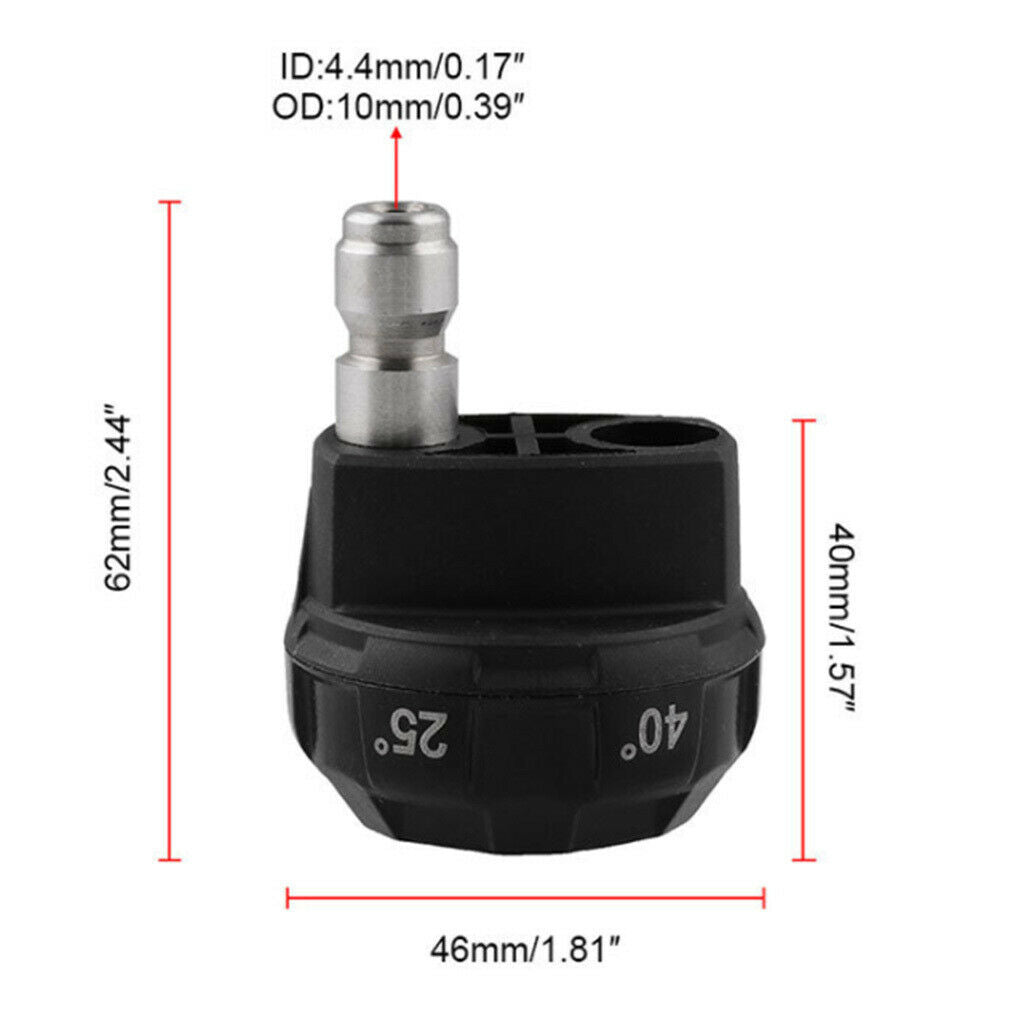 1 Pack Replacement 1/4" quick connector 4 in 1 multi spray head 276bar