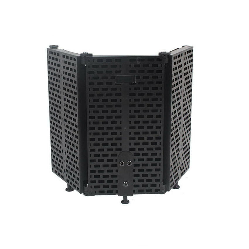 1Pc Black Foldable Studio Microphone Isolation Shield Mic Sound Dampening Foam