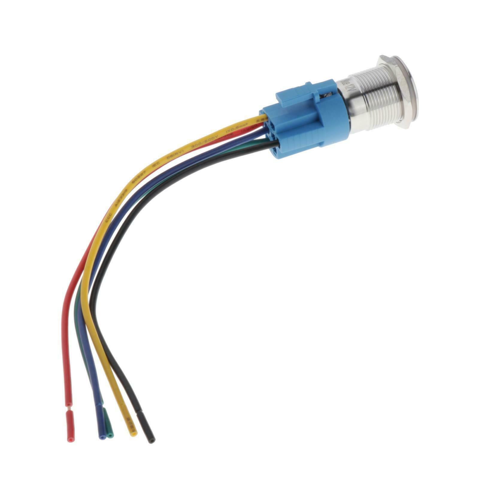 Momentary Push Button Switch 19mm Engine Start Push Button Self-locking 19mm