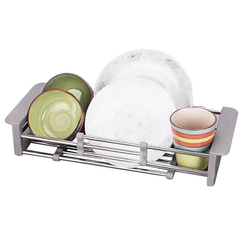 Adjustable Stainless Steel Drain Basket in Sink Drain Pan Vegetable and FruiM2F2