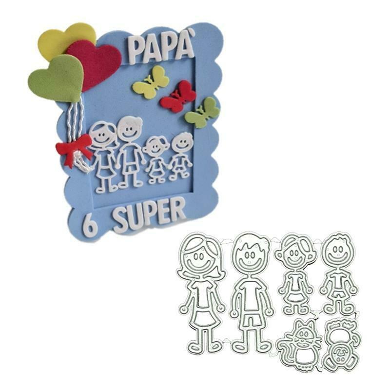 Family Pet Metal Cutting Dies Stencil DIY Scrapbooking Album Paper Card Template