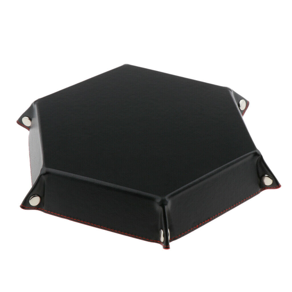 2 lot 9'' Lightweight Foldable Dice Storage Tray Box for RPG Black+Red