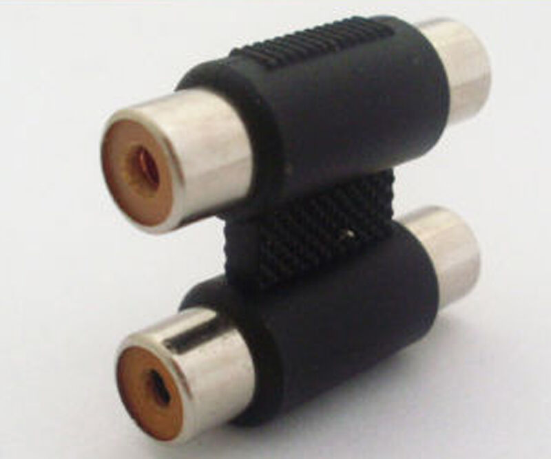 2pcs 2 RCA Female Jack to 2 RCA Jack A\V connector Adapter