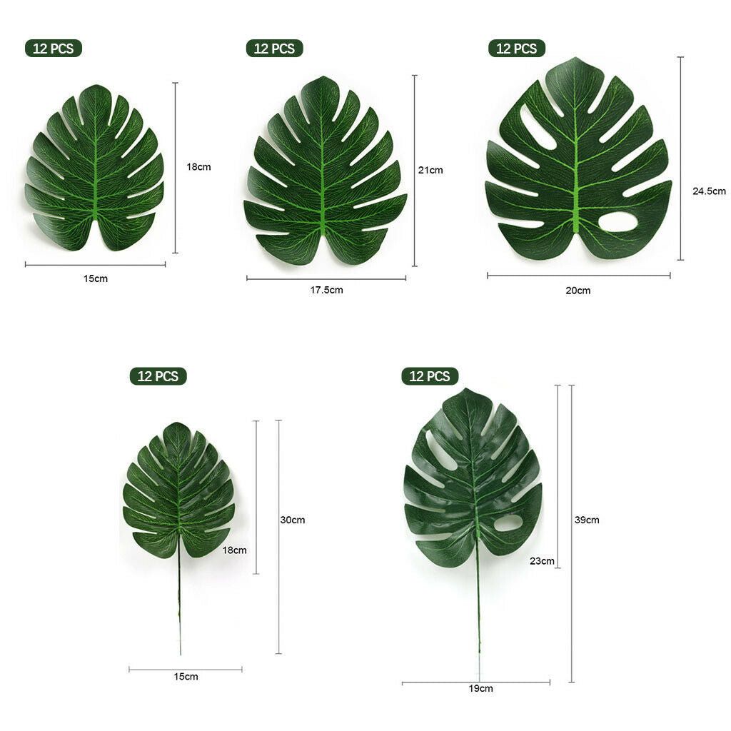Artificial Palm Leaves Decorations Party Beach Decorations Monstera Leaves