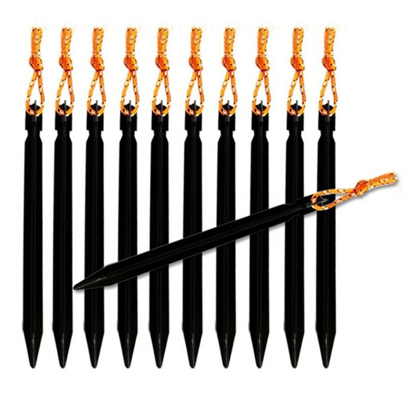Outdoor Camping Tent Stakes Ultralight Camp Ground Stake with Tent Pegs, AluD1U6