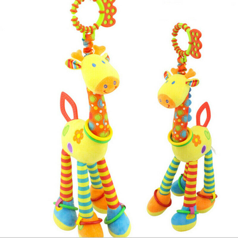Infant Toys Soft Giraffe Animal Handbells Baby Development Newborn Baby RattFCA