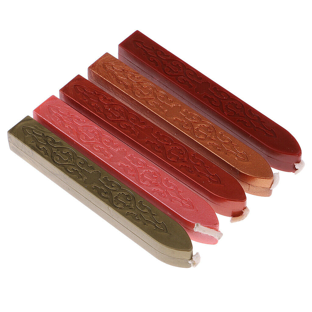 2X Sealing Wax Stamp Xmas Snowflake Bells+5x Wick Sticks for Greeting Cards