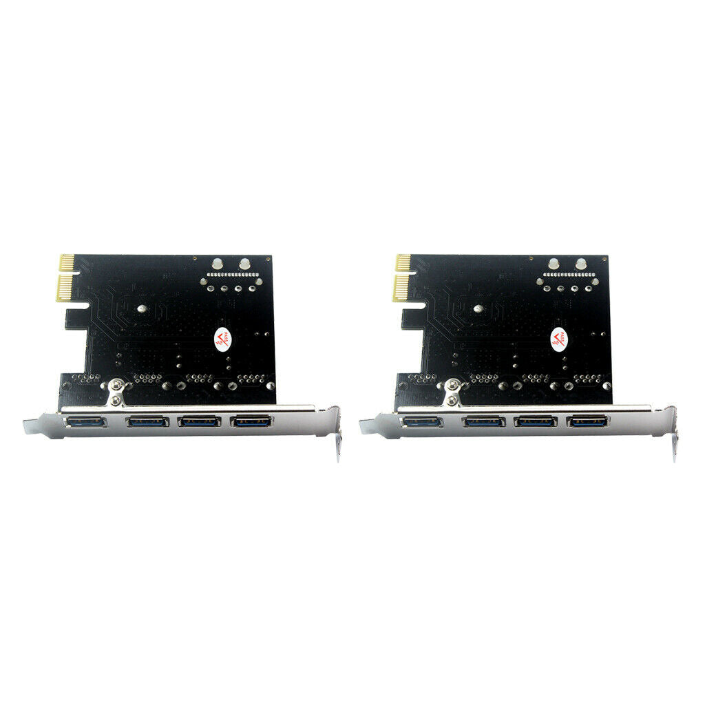 2x 4-Port PCI-E to USB 3.0 PCIe Express Expansion Card Hub Adapter Converter