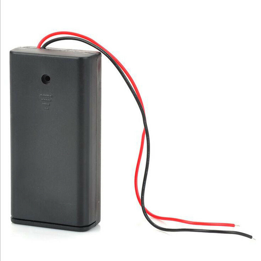 2Pcs PP3 Enclosed Battery Holder ON/OFF Switch with Wires