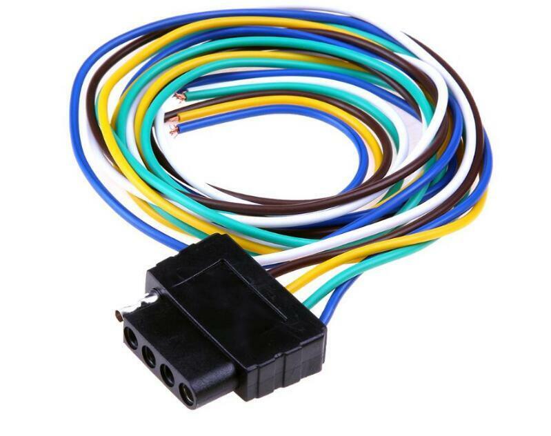 Vehicles Trailer Light Wiring Harness Extension Wire Connector 5 Pin Adapter 36"