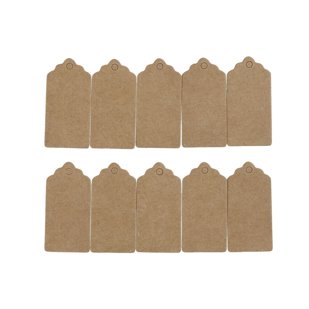100X Kraft Paper Tags Label Luggage Wedding Birthday Christmas Party Blan.l8