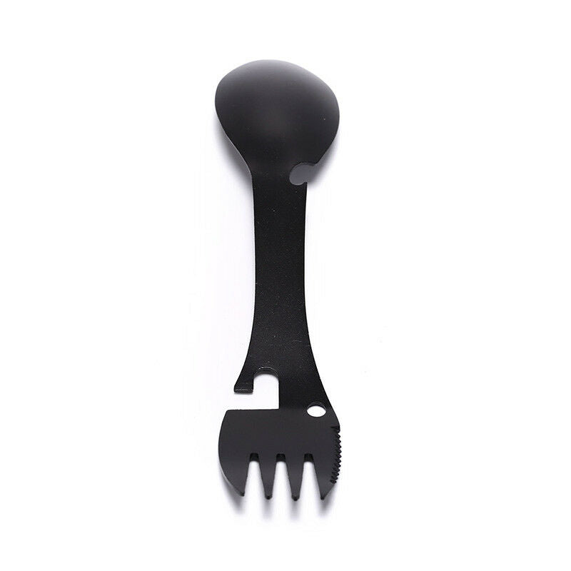 multifunctional camping cookware spoon fork bottle opener outdoor survival to.DD