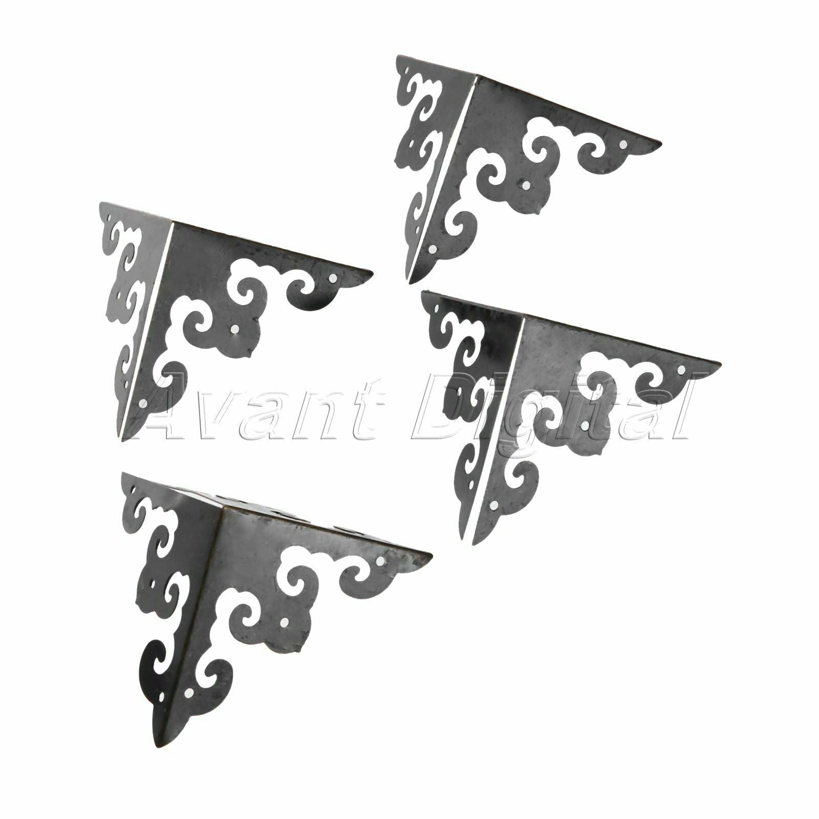 4pcs Jewelry Wine Gift Wood Box Chest Edge Corner Protector Guards Decorative