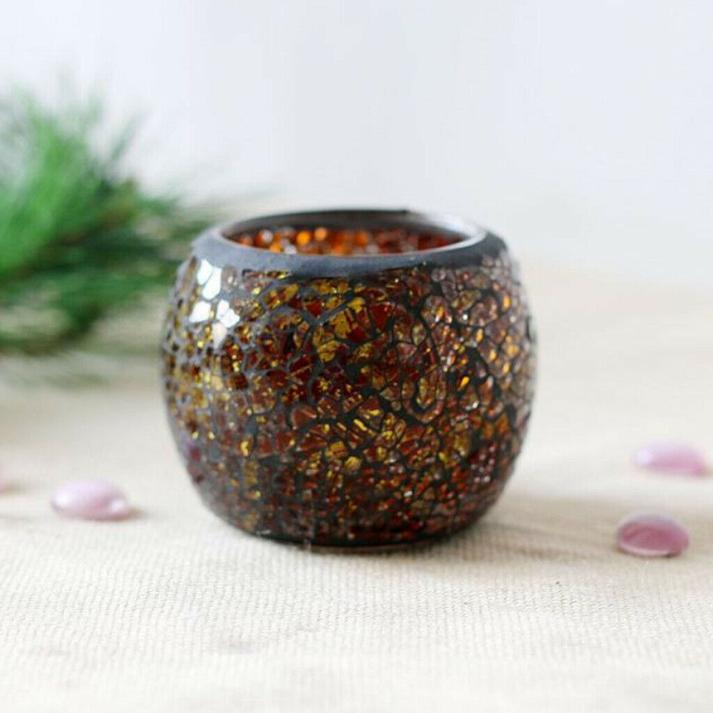 Wedding Festive Parties Events Decor Mosaic Glass Mood Light Candle Holder