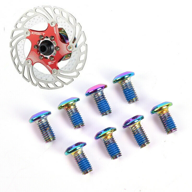 12pcs M5x10mm Disk Brake Rotor Bolts Titanium Bike Brakes Disc Rotor Scr.l8