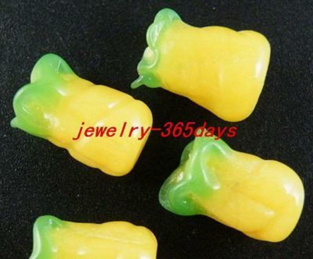 20pcs Handmade Lampwork Glass Pineapple Spacers 12x9mm P441