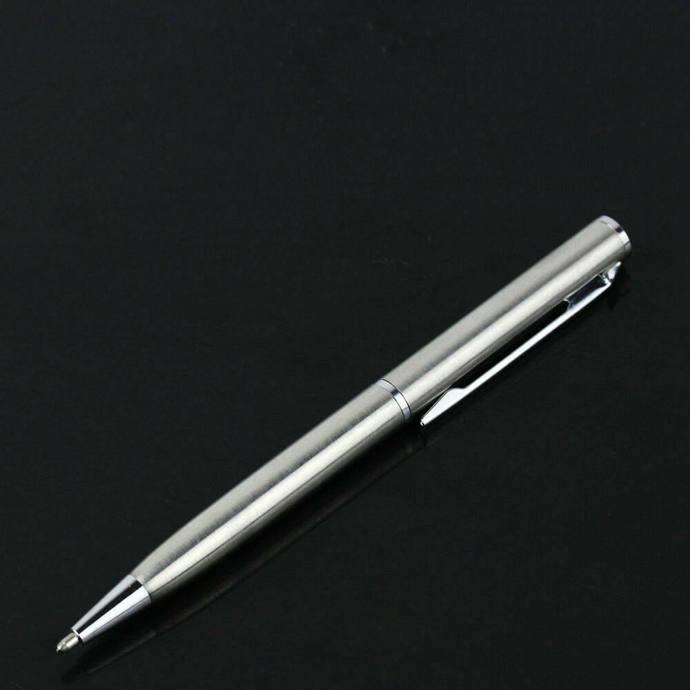 Classic Office Ballpoint Writing Pen Stainless Steel Ball Point Stationery Pens.