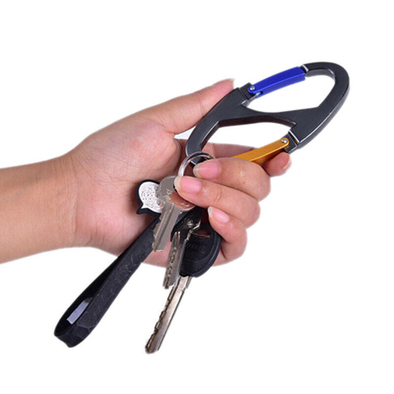 8 Shaped Carabiner Keychain Snap Clip Hook Hiking Buckle Outdoor Camping .l8