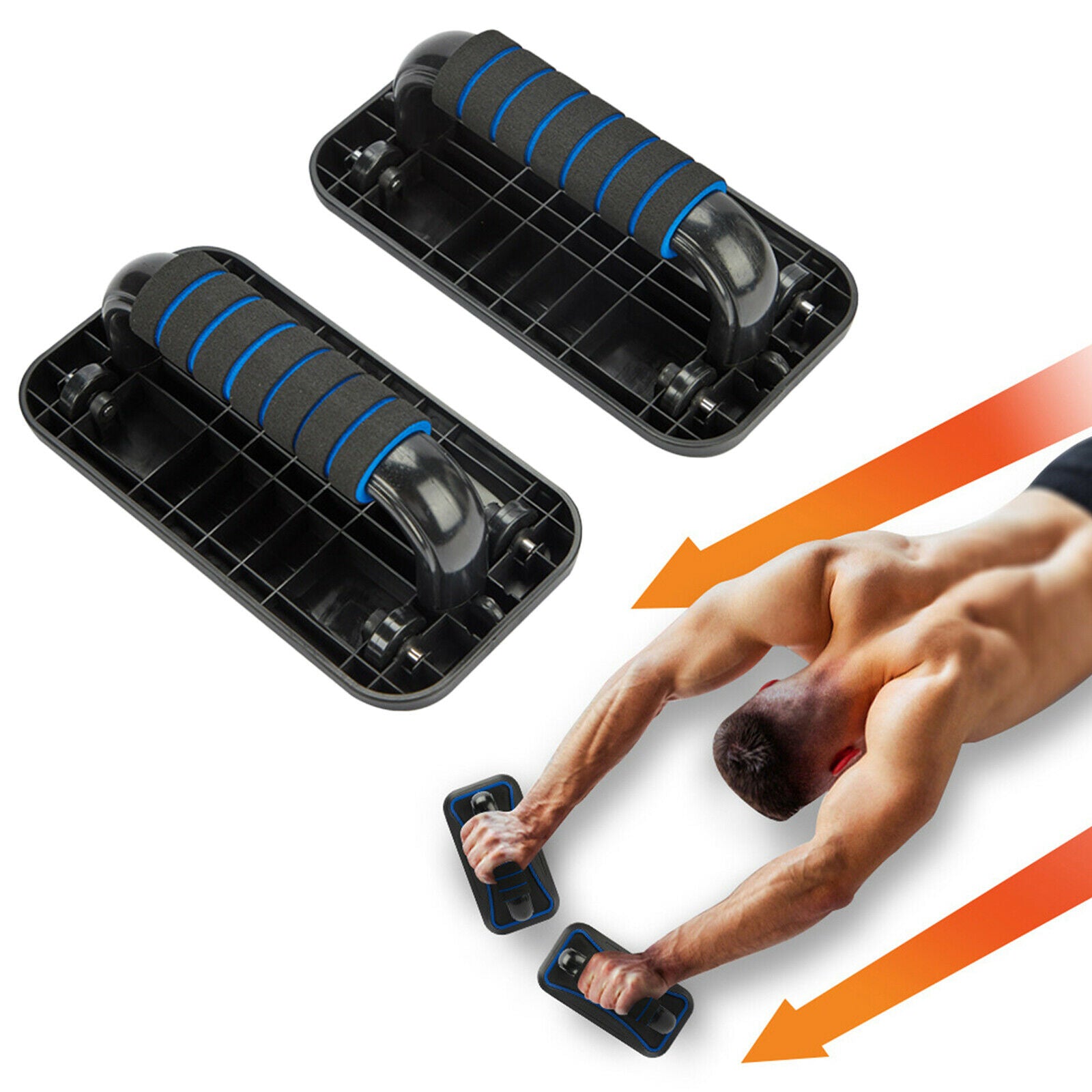 Push Up Bars for Home Fitness - Great Foam Handle Pad Grips Equipment for
