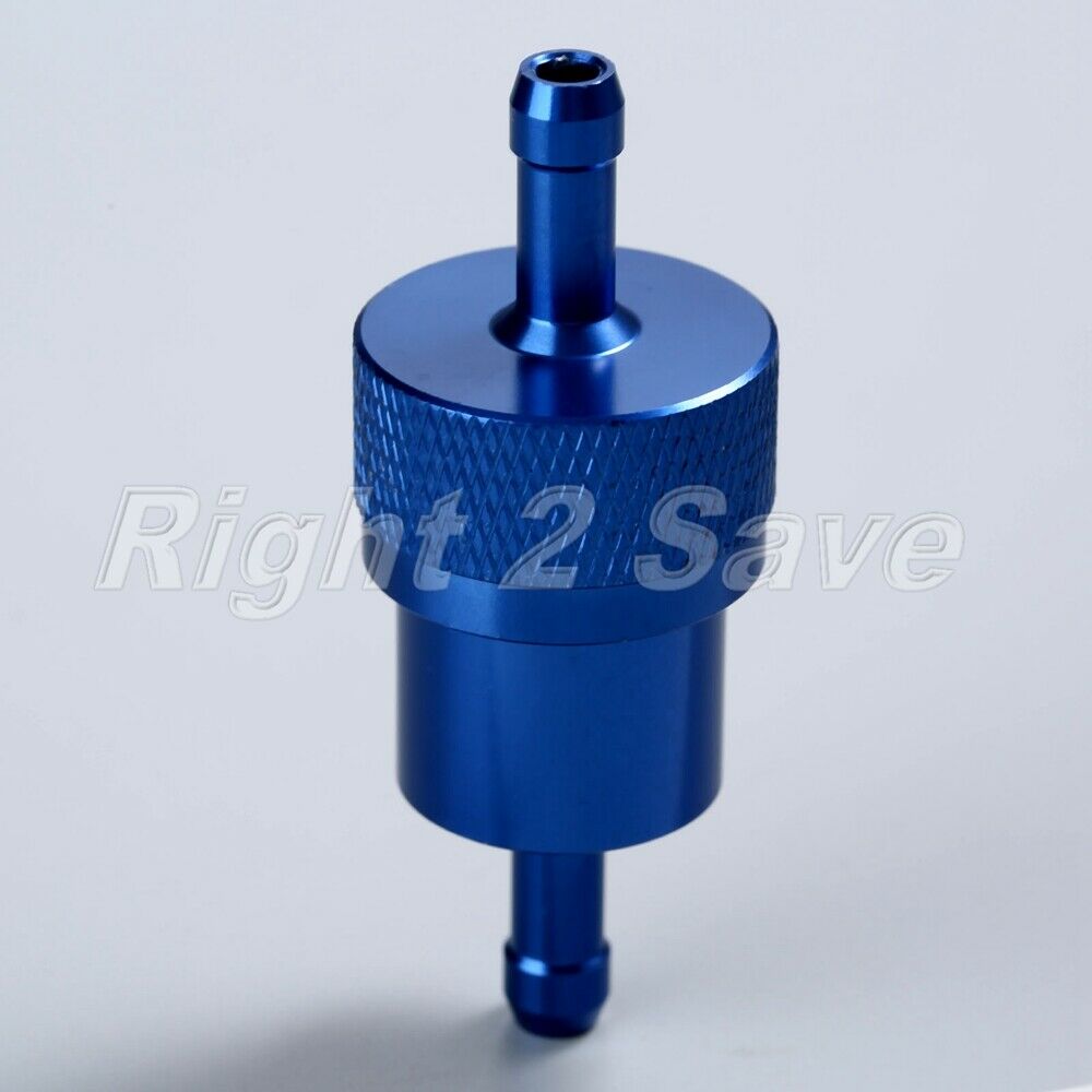 Motorcycle Universal CNC Aluminum Alloy Inline 1/4" 6mm Filter Cleaner Chrome