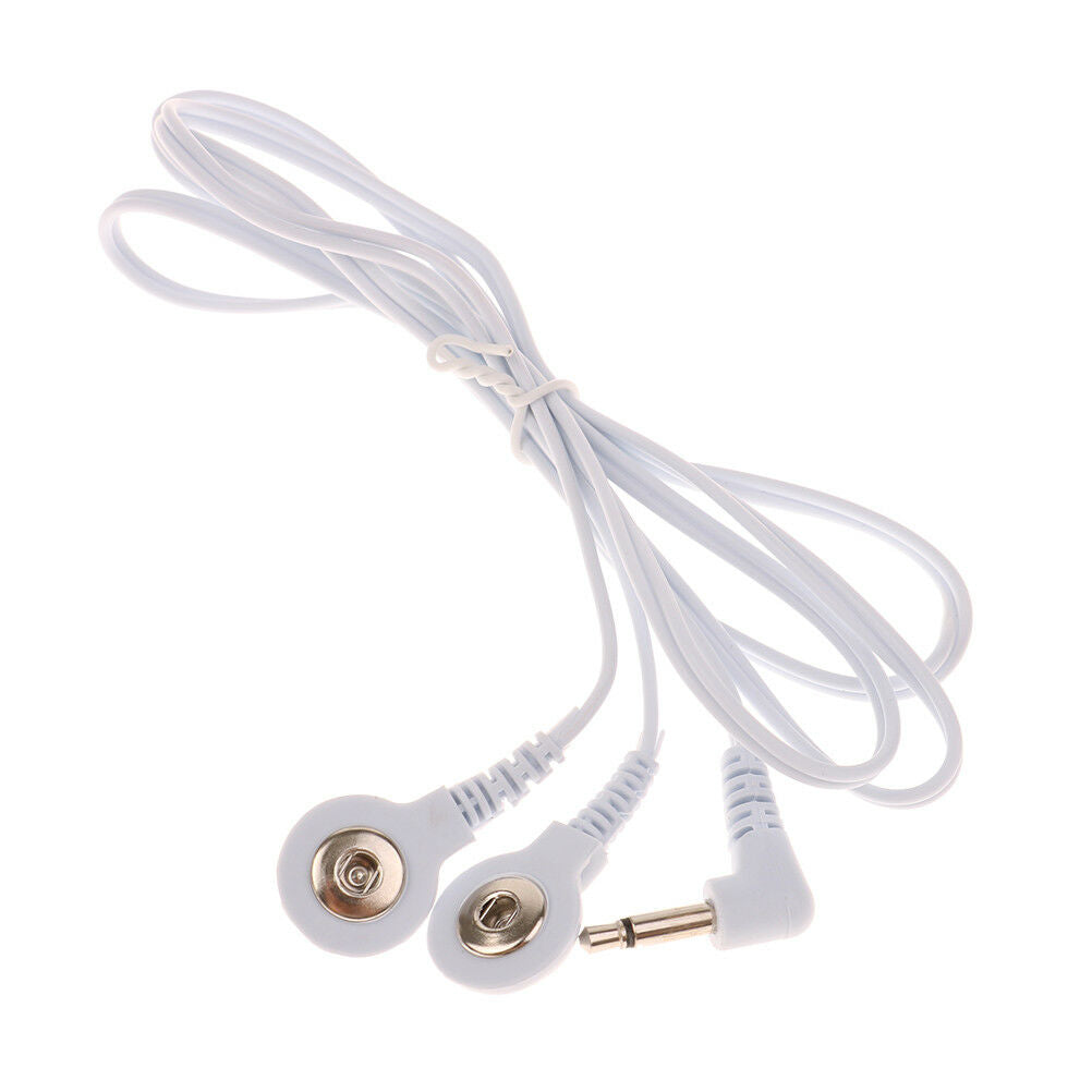 Electrode Lead Wires Jack DcHead 3.5Mm Snap Replacement Tens Unit Cable 2-.l8