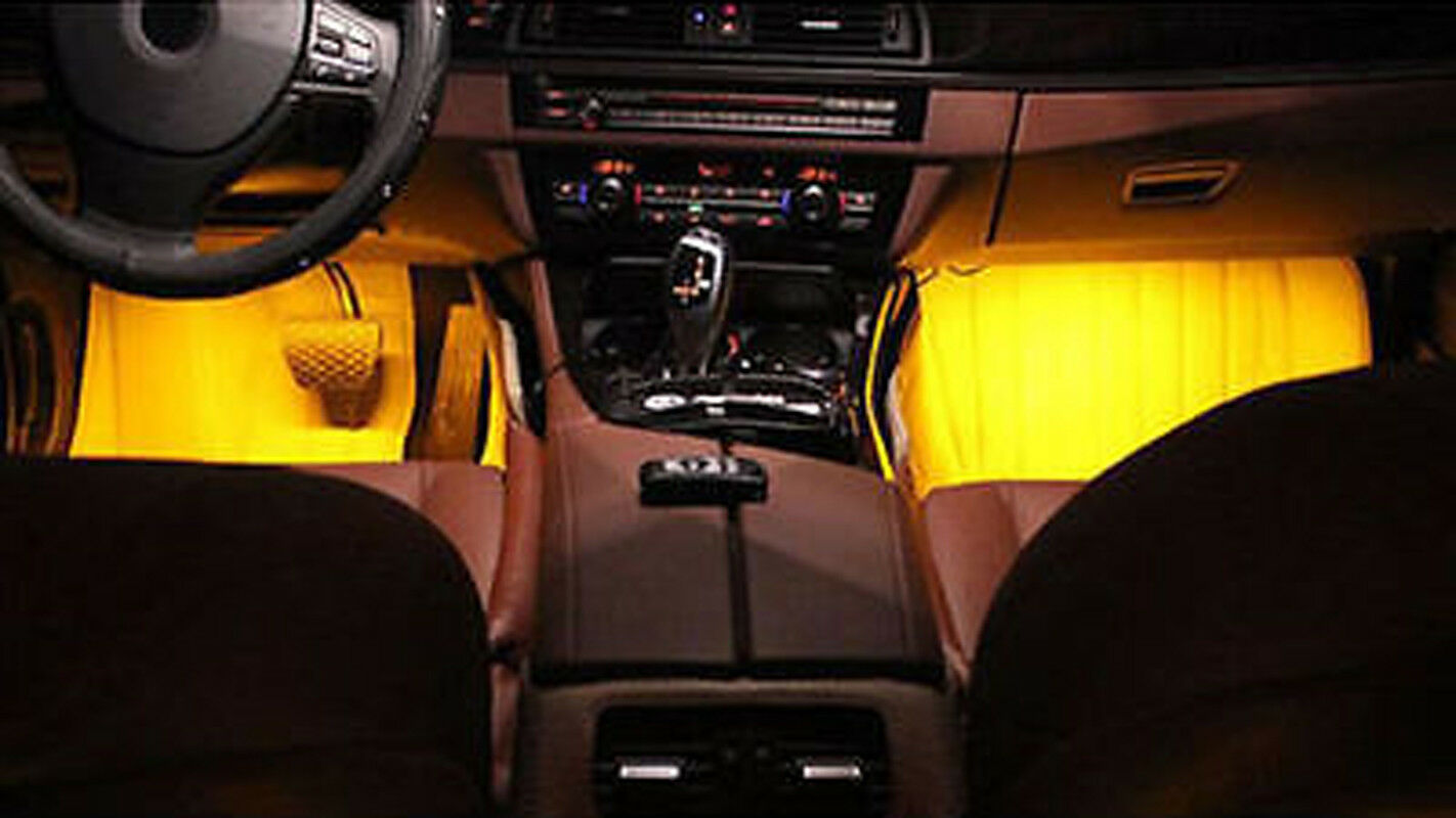 2x 30CM 3528 SMD 15LEDs 12V CAR Waterproof Flexible LED STRIP LIGHT Amber Yellow