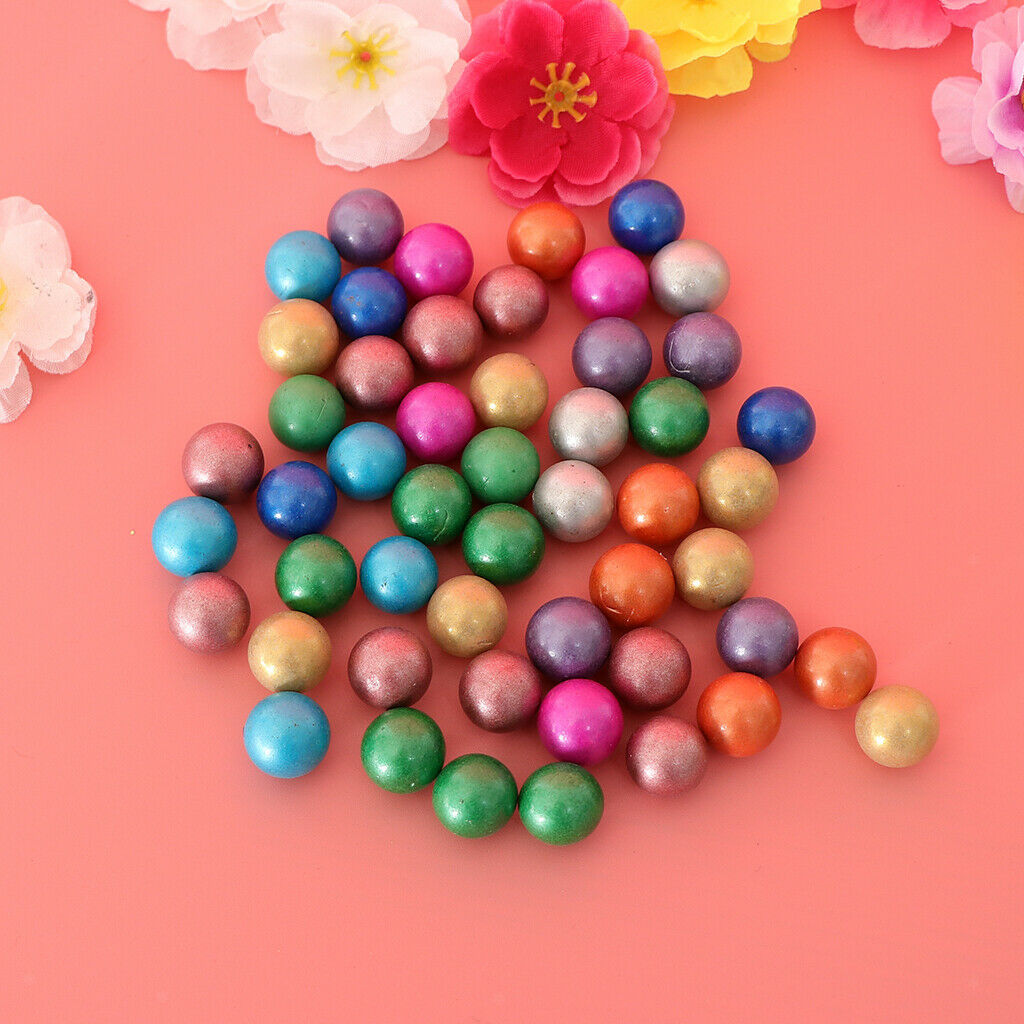 90x 16mm Fun Glass Marbles Balls Run Chinese Checkers Marble Solitaire Toys
