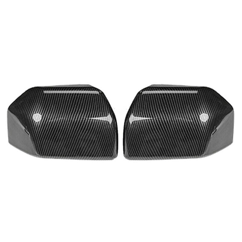 Carbon Fiber Style Car Mirror Cover Frame For Ford F-150 Ranger Raptor 2015-19